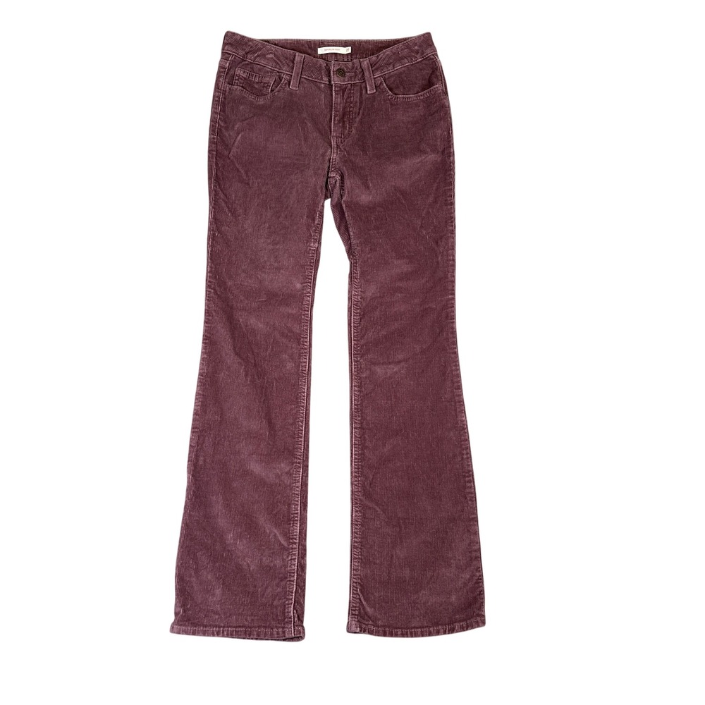 Levis Superlow Boot Corduroy Pants 27 Purple Low Rise Bootcut Y2K Mauve Plum